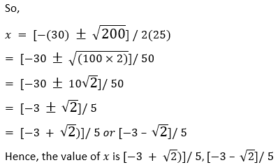 ML Aggarwal Solutions Class 10 Maths Chapter 5 Quadratic Equations In ...